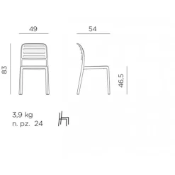 Costa Bistrot, Sedia Per Interni Ed Esterni