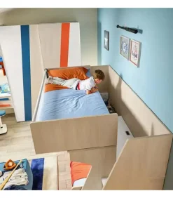 Crea Uno Spazio Fantastico Con Il Nostro Modello Kc50A: Composizione Soppalco Cameretta Con Letto A Castello Scorrevole