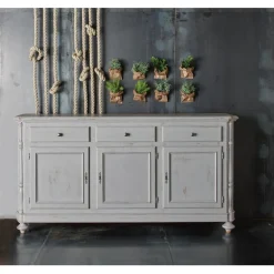 Credenza 3 Cassetti E 3 Porte 302 In Finitura Shabby Chic
