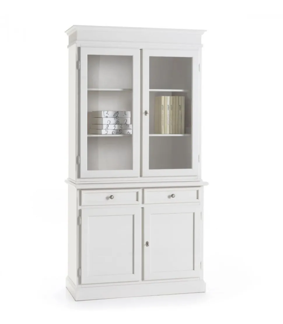 Cristalliera Scicli 2 Ante Versione Laccata Bianco Opaco