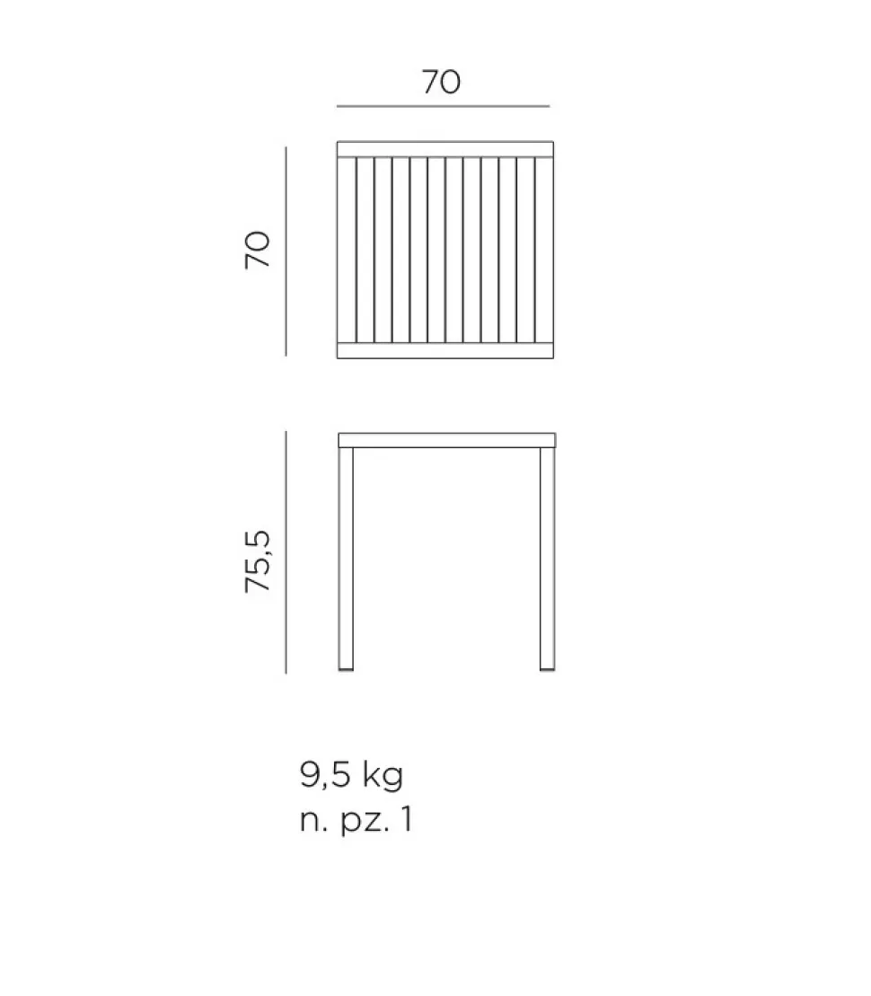 Cube Tavolo Per Esterni Piano Dureltop