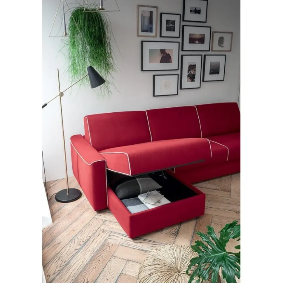 Dakota, Divano Con Penisola E Pratico Letto