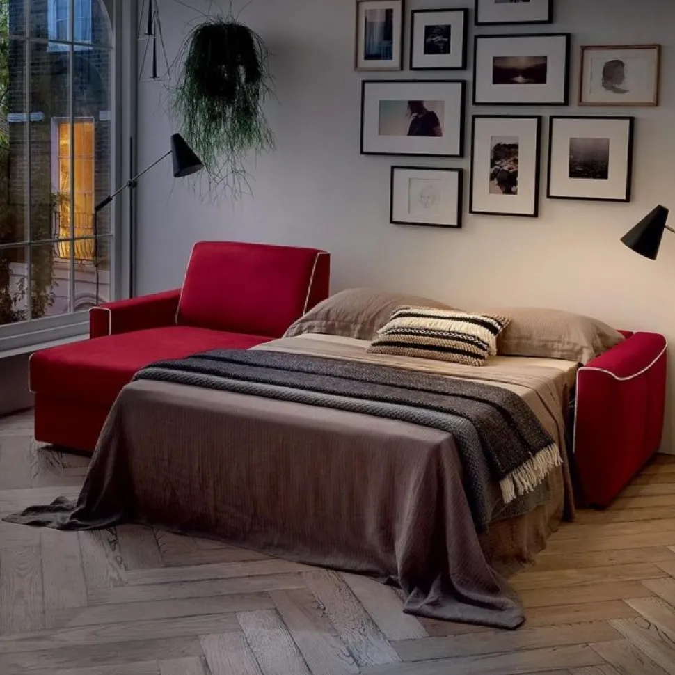 Dakota, Divano Con Penisola E Pratico Letto