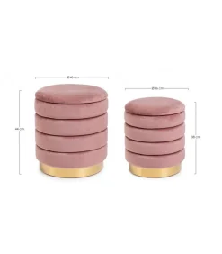 Darina Set 2 Pouf Con Contenitore