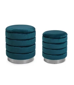 Darina Set 2 Pouf Con Contenitore