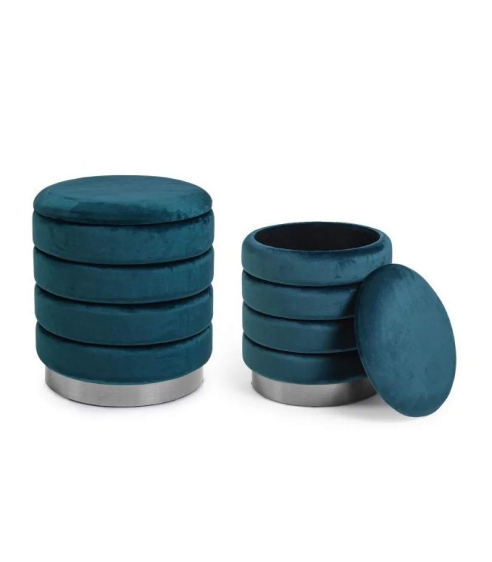 Darina Set 2 Pouf Con Contenitore