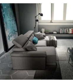Divano Componibile Comfort Con Seduta Estraibile E Poggiatesta Reclinabile