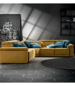 Divano Componibile Comfort Con Seduta Estraibile E Poggiatesta Reclinabile