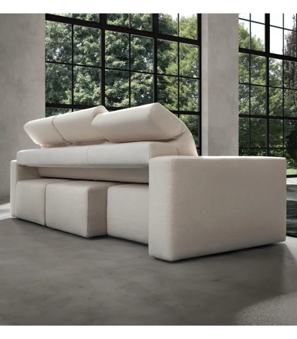 Divano Glide, Forme In Movimento Con La Seduta Estraibile E Schienali Reclinabili