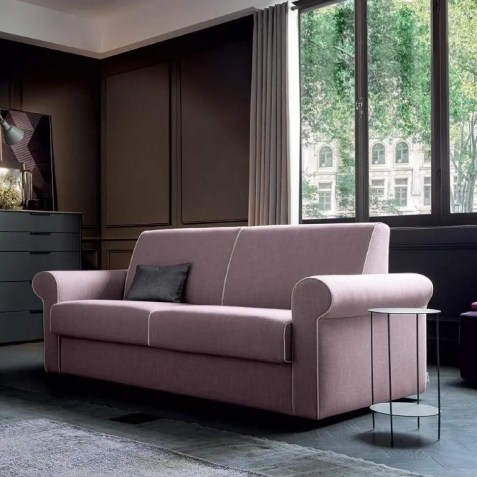 Divano Letto Callas Con Elegante Bracciolo Stondato