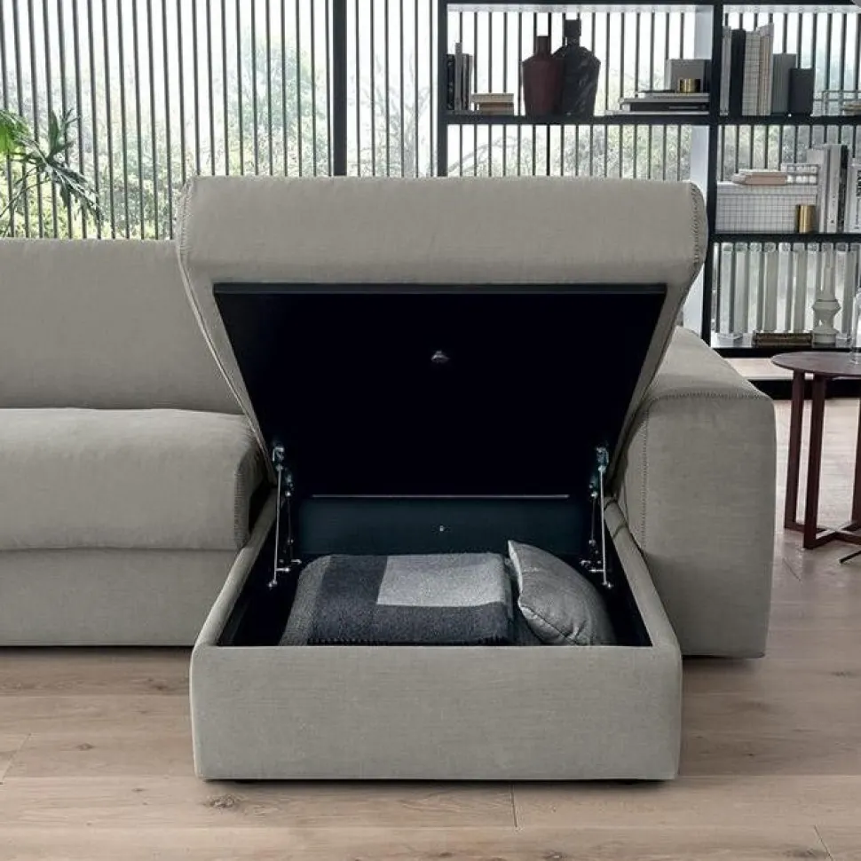 Divano Letto Con Penisola Spike, Anche Con Contenitore