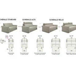 Divano Letto Flair Con Bracciolo Curvo, Bello E Comodo.