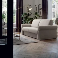 Divano Letto Flair Con Bracciolo Curvo, Bello E Comodo.