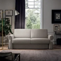 Divano Letto Flair Con Bracciolo Curvo, Bello E Comodo.
