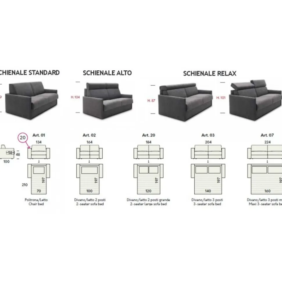 Divano Letto Mick, Comodita E Eleganza Senza Compromessi