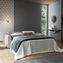 Divano Letto Moderno Jim, Confortevole Di Giorno E Di Notte