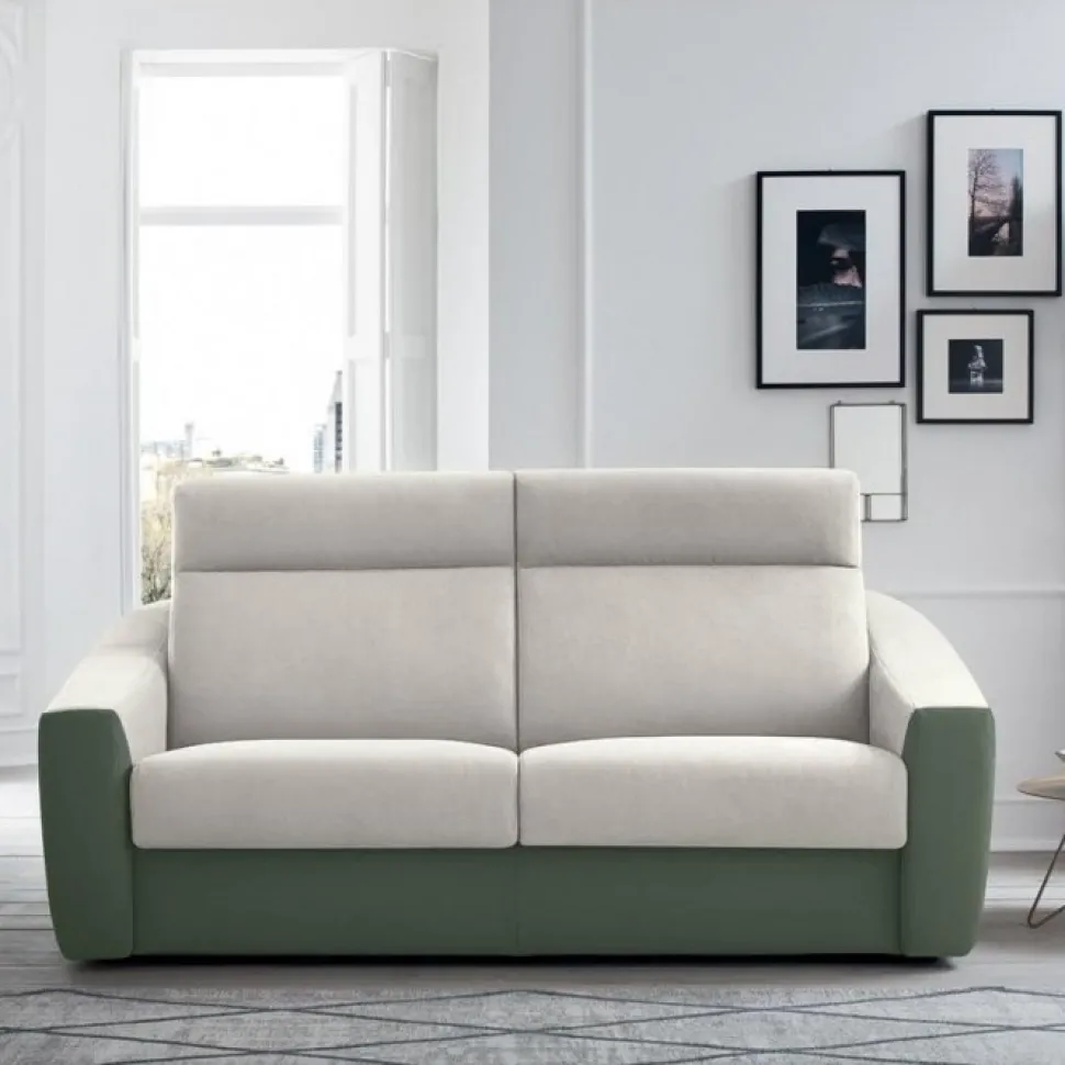 Divano Letto Xavier, Alti Cuscini Poggiatesta E Braccioli Avvolgenti