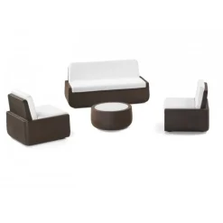 Divano Per Indoor E Outdoor, In Polietilene, Con Seduta E Schienale Imbottiti E Rivestiti, E Sfoderabile.