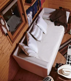 Divano-Letto Space Divano Basso, Con Bauletto Contenitore.