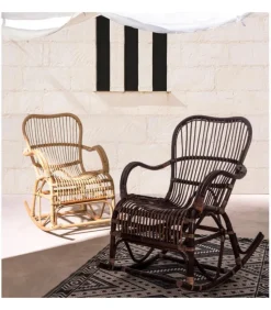 Dondolo Casimira Nat Struttura In Rattan