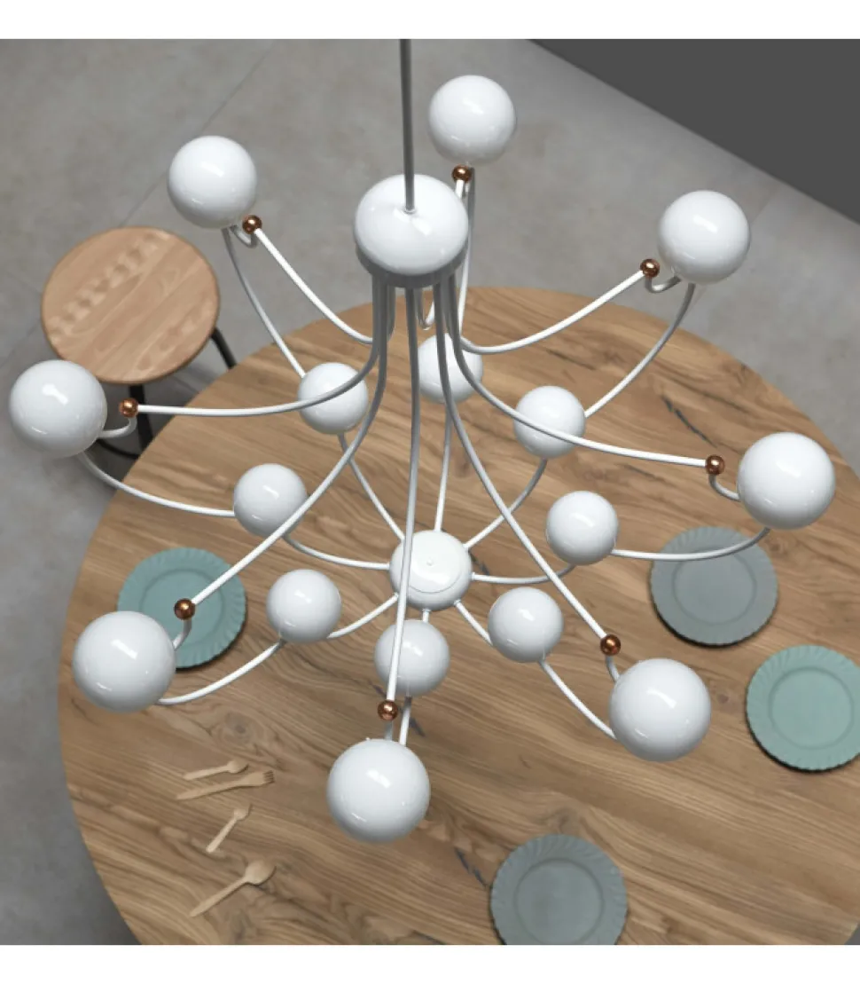 Dots, Lampadario A 16 Luci