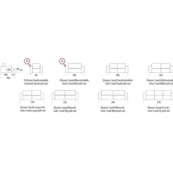 Drake, Divano Moderno Con Sedute Estraibili