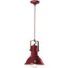 Dundee Small, Lampada Sospesa Di Ferroluce, Con Paralume In Ceramica Vintage Anticata, Made In Italy.