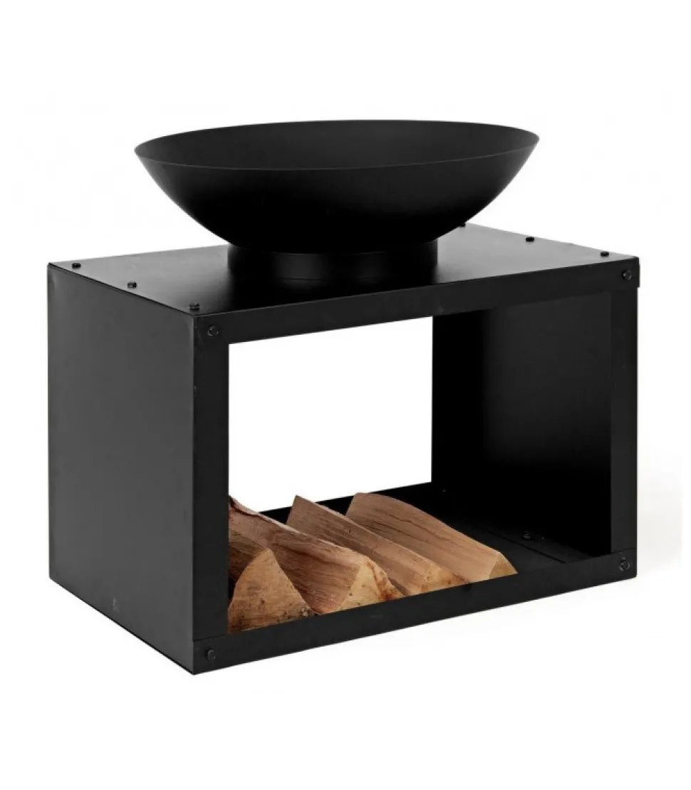 Efesto Braciere Con Porta Legna 50 X 50