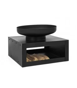 Efesto Braciere Con Porta Legna 70 X 70