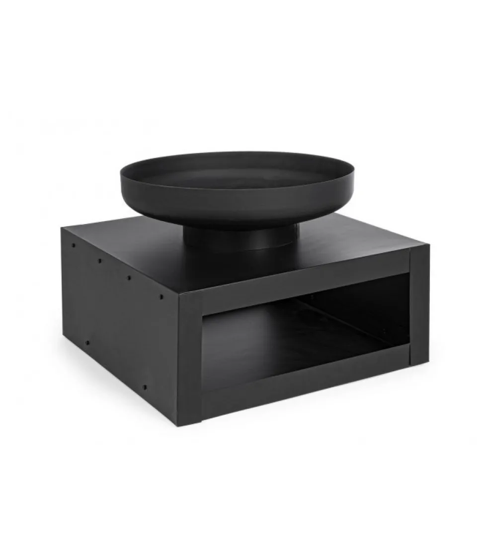 Efesto Braciere Con Porta Legna 70 X 70