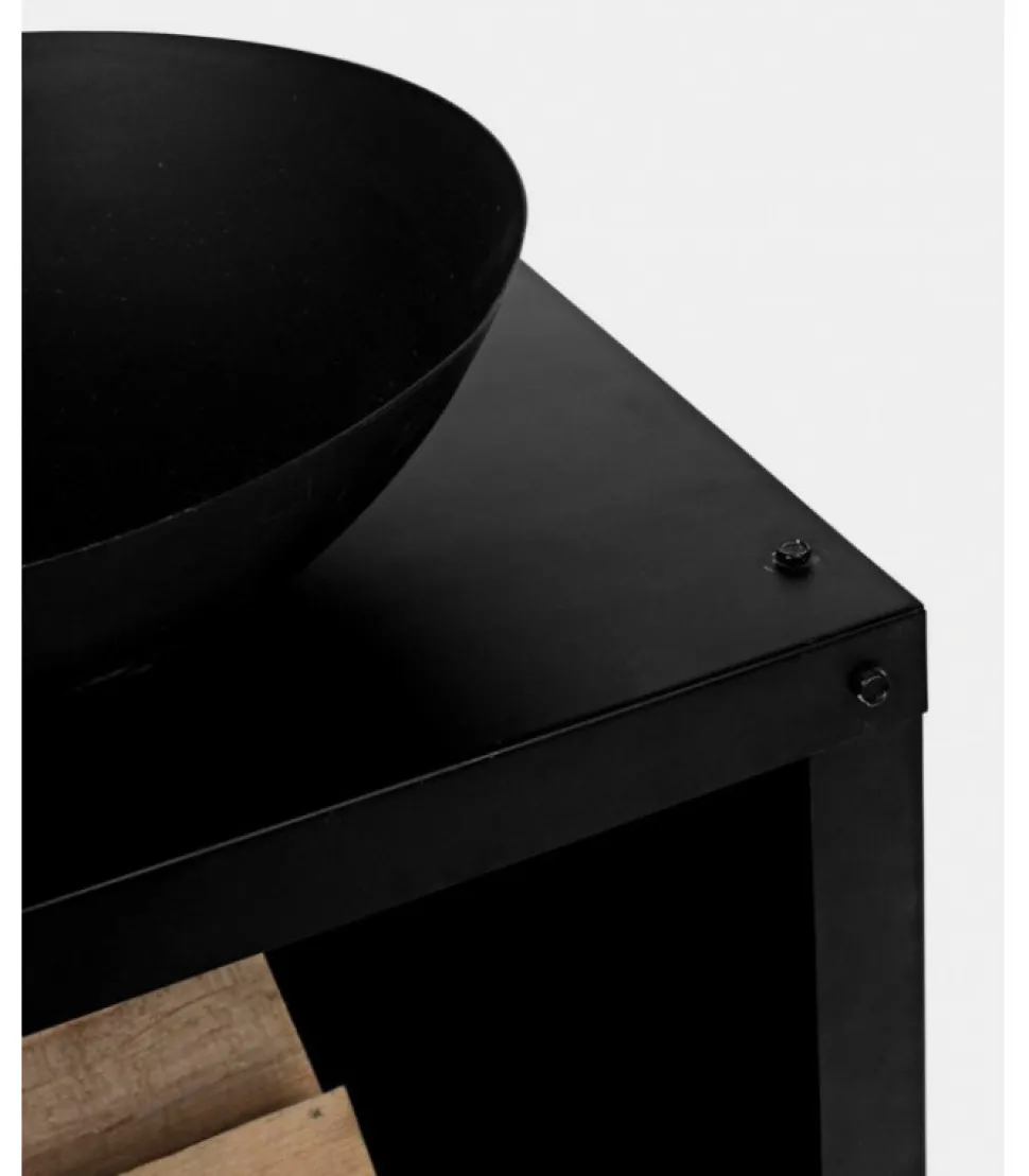 Efesto Braciere Con Porta Legna 38 X 38