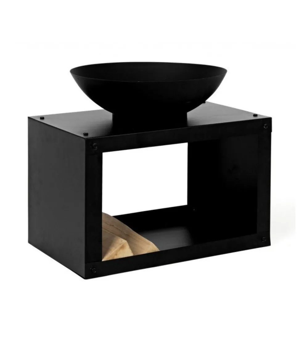 Efesto Braciere Con Porta Legna 38 X 38
