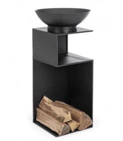 Efesto Braciere Con Porta Legna Diametro 38 J19