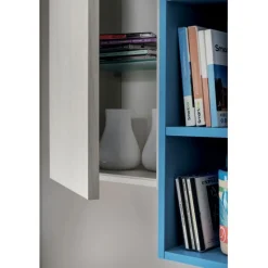 Elemento Pensile Con Anta Legno L.27,5 P.22 H.109 Cm. Abbinabile Anche Con La Libreria Art 4140 E Le Specchiareart 4144/4145