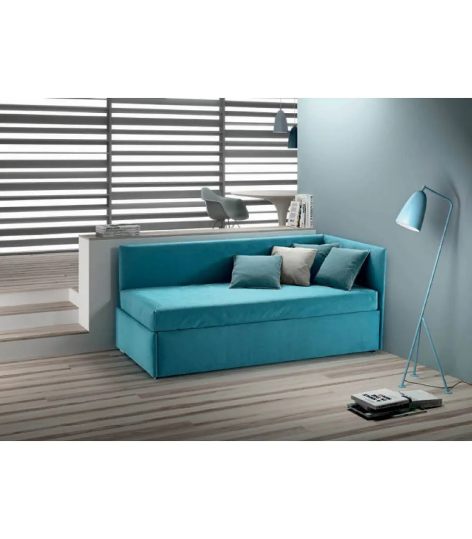 Enjoy Twice Angolo Con Schiena Reversibile, Letto Imbottito Con Contenitore