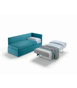 Enjoy Twice Angolo Reversibile , Letto Imbottito Con Secondo Letto Estraibile