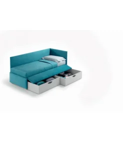 Enjoy Twice Angolo Reversibile , Letto Imbottito Con Secondo Letto Estraibile