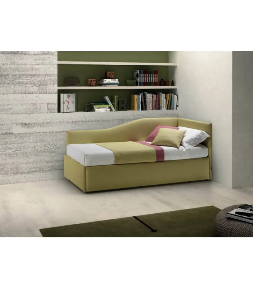 Enjoy Twice Angolo Sagomato, Letto Imbottito Con Secondo Letto Estraibile
