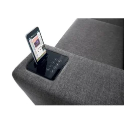 Fred, Divano Penisola Moderno Con Piedini Alti In Metallo