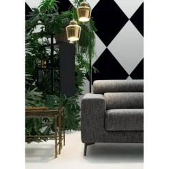 Fred, Divano Penisola Moderno Con Piedini Alti In Metallo