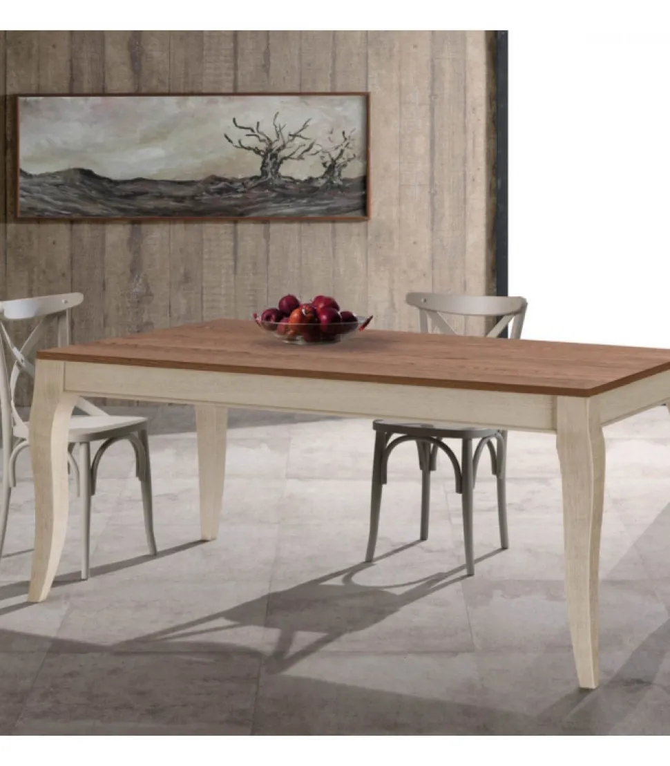 Gambe In Massello Sagomate, Piano Impiallacciato Su Truciolare Di Pioppo. Made In Italy.