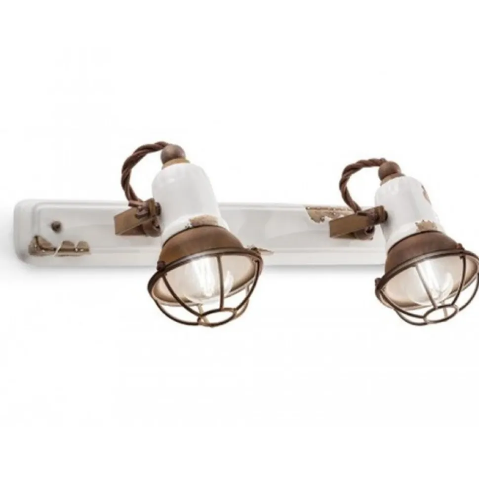 Houston Applique Doppio, Realizzato Interamente In Italia Da Ferroluce.