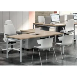 Idea+ Angolare Scrivania Con Struttura In Metallo E Piano In Laminato Di Molti Colori