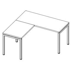 Idea+ Angolare Scrivania Con Struttura In Metallo E Piano In Laminato Di Molti Colori