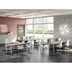 Idea+ Angolare Scrivania Con Struttura In Metallo E Piano In Laminato Di Molti Colori