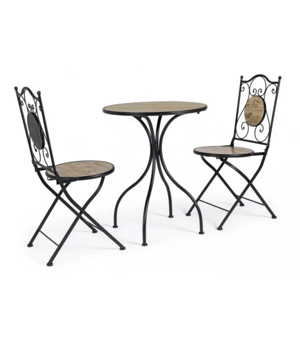 Kansas Set 2 Sedie Pieghevoli + Tavolo