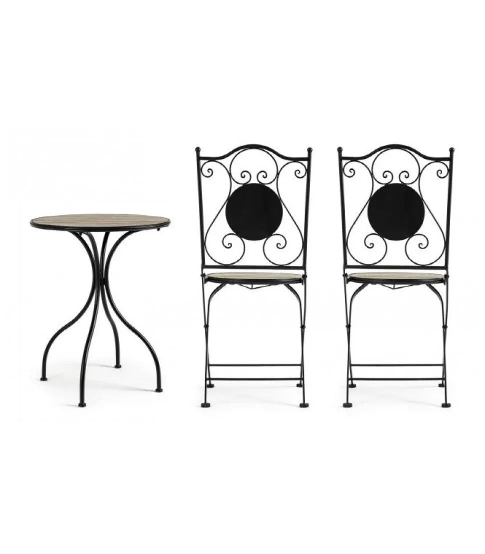 Kansas Set 2 Sedie Pieghevoli + Tavolo