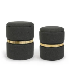 Karina Set 2 Pouf Con Contenitore