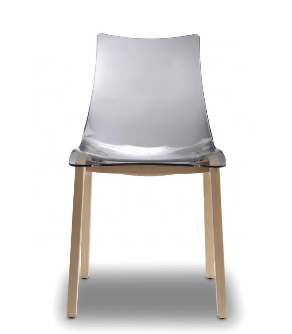 La Scocca In Policarbonato E Disponibile Bianca E Trasparente, Le Gambe In Faggio Naturale E Wenge.