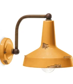 La Valletta, Applique Made In Italy Di Ferroluce, Realizzata In Ceramica Finiture Vintage Stile Anticato.